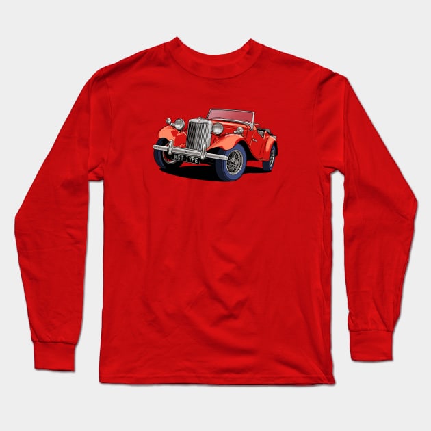 MG T Type in Red Long Sleeve T-Shirt by Webazoot